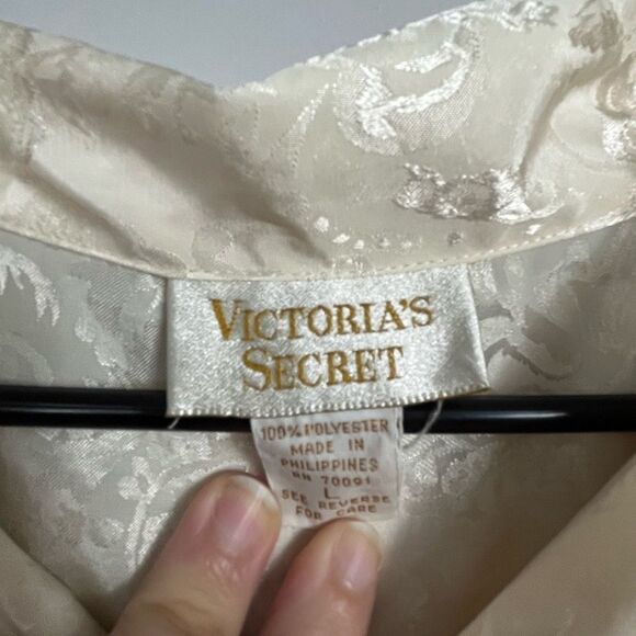 Vintage Gold Label Victoria’s Secret Floral Button Down Night Shirt Size Large - Picture 5 of 7